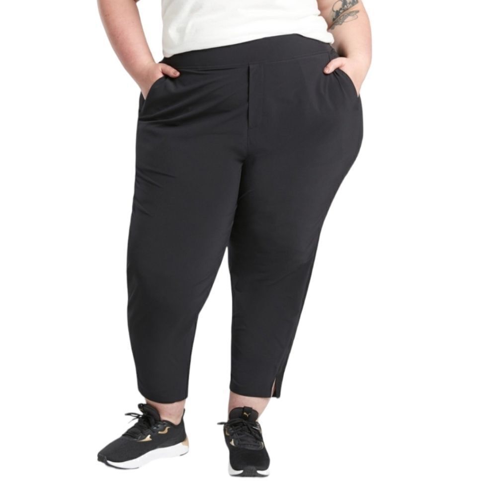Athleta Plus Size‎ Brooklyn High Waist Ribbed ankle pant black sz 26